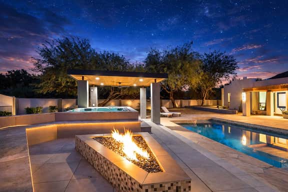 Luxury estate w/ heated pool & Camelback views