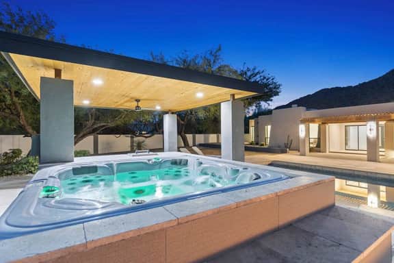 Luxury estate w/ heated pool & Camelback views